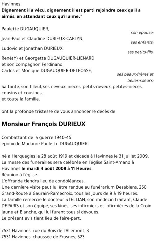 François DURIEUX