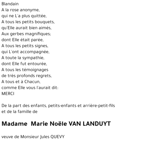 Marie Noële VANLANDUYT