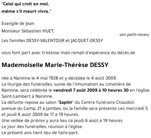 Marie-Thérèse DESSY