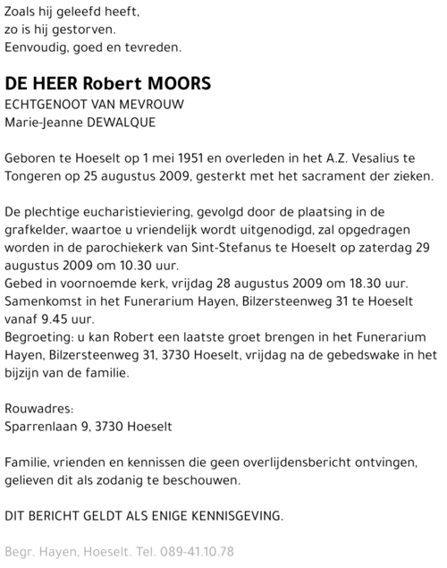 Robert MOORS