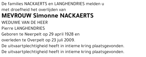 Simonne Nackaerts