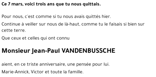Jean-Paul VANDENBUSSCHE