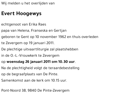 Evert Hoogewys
