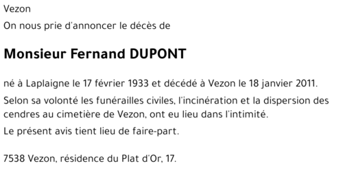 Fernand DUPONT