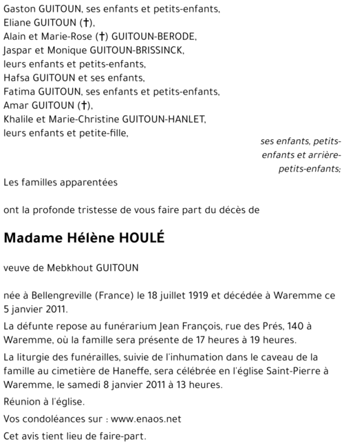 Hélène GUITOUN - HOULÉ
