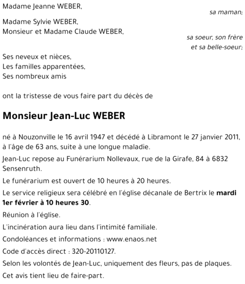 Jean-Luc WEBER