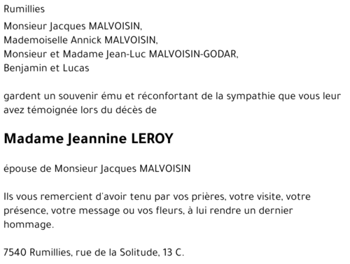 Jeannine LEROY