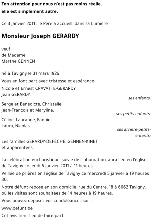 Joseph GERARDY
