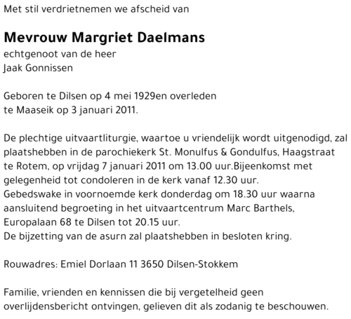 Margriet Daelmans