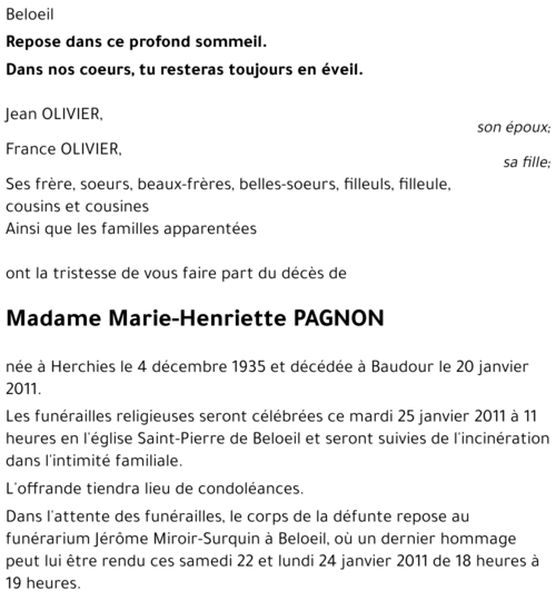 Marie-Henriette PAGNON