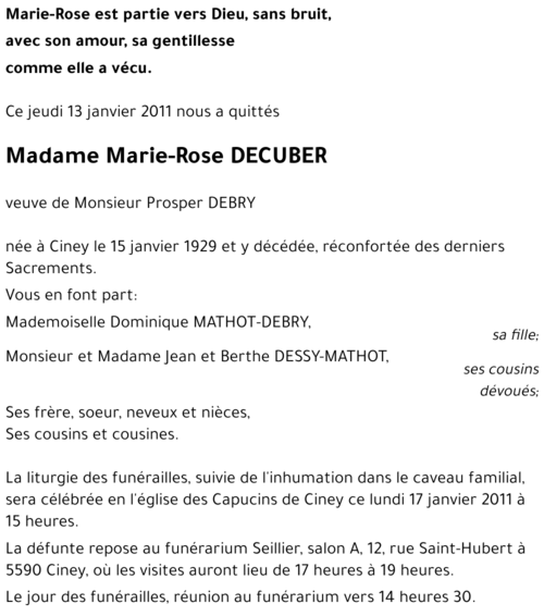 Marie-Rose DECUBER