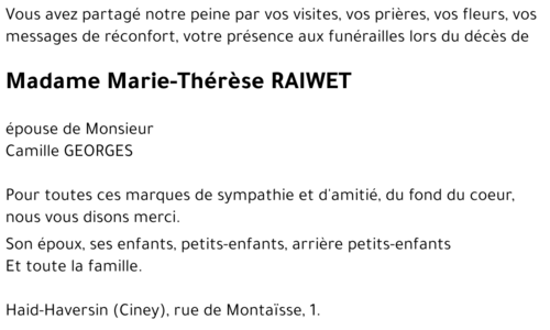 Marie-Thérèse RAIWET