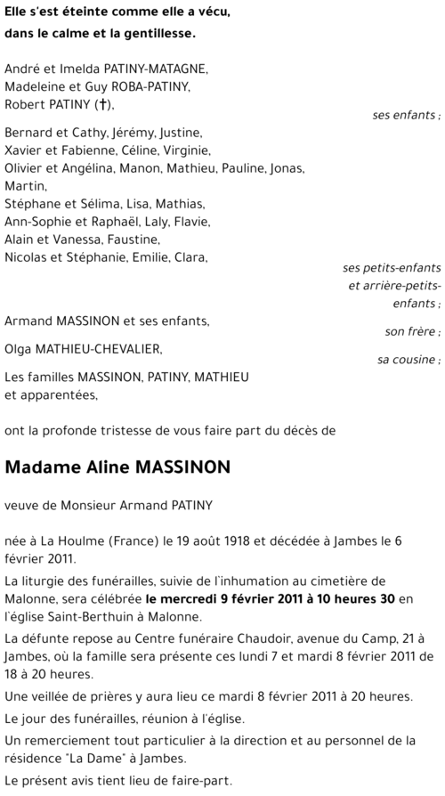 Aline MASSINON