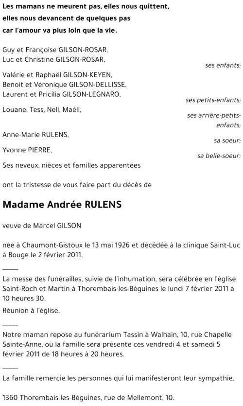 Andrée RULENS