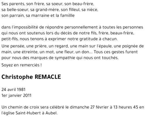 Christophe REMACLE