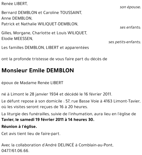 Emile DEMBLON