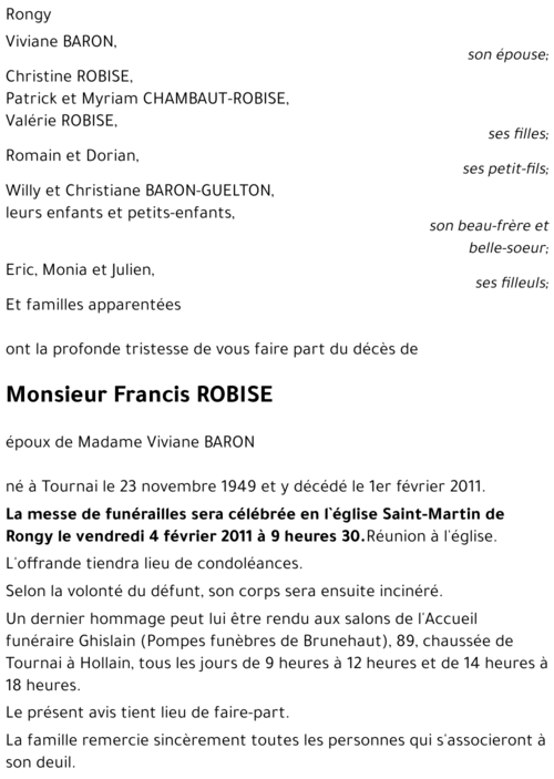 Francis ROBISE