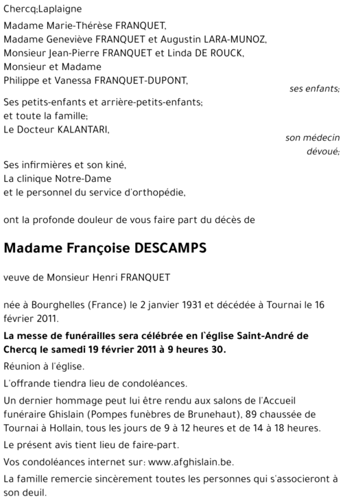 Françoise DESCAMPS