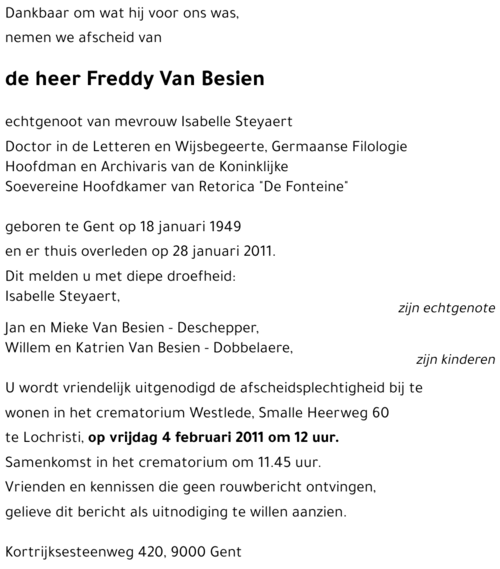 Freddy Van Besien