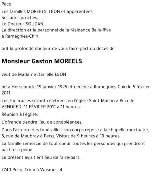 Gaston MOREELS