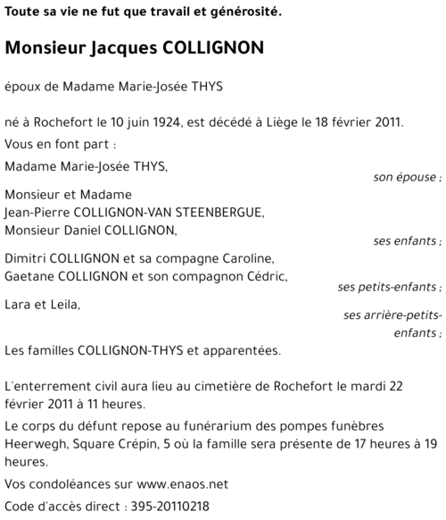 Jacques COLLIGNON
