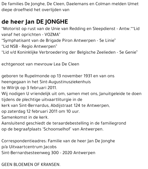 Jan De Jonghe