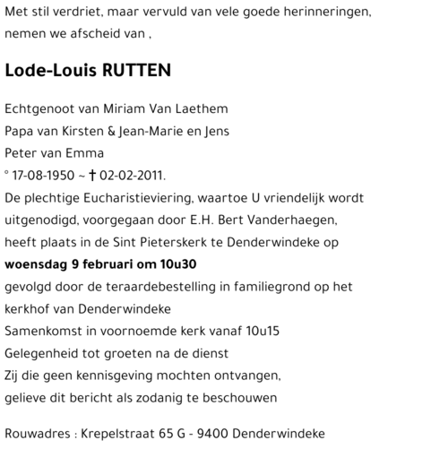 Lode-Louis RUTTEN