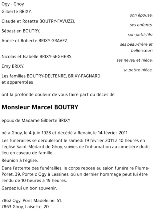 Marcel BOUTRY