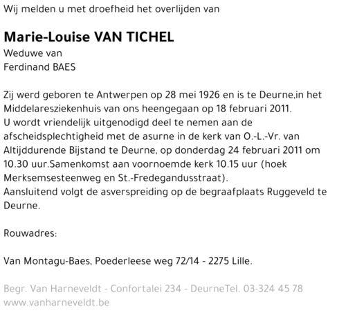 Marie-Louise Van Tichel