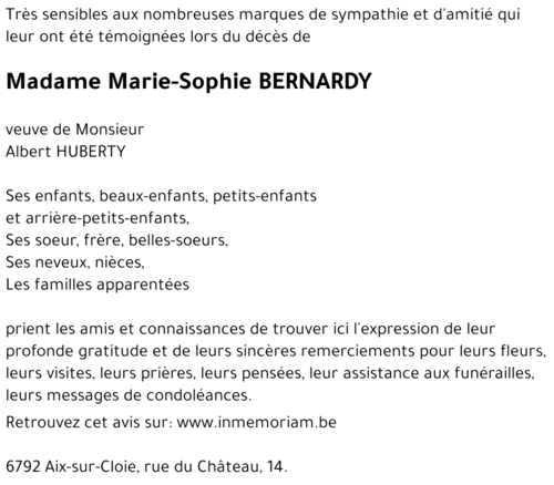 Marie-Sophie BERNARDY