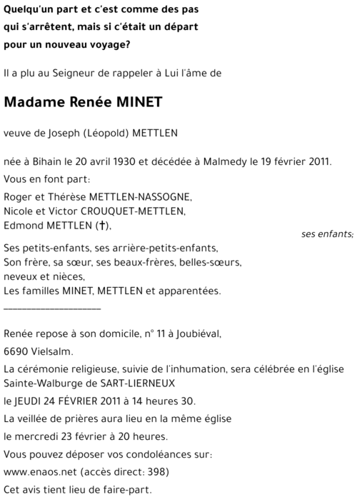 Renée MINET