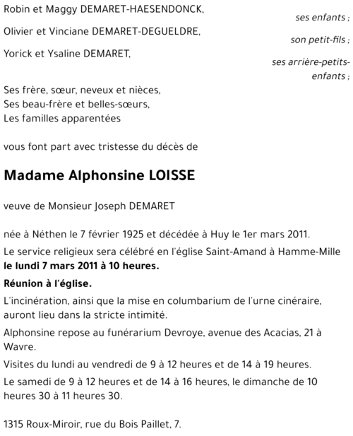 Alphonsine LOISSE