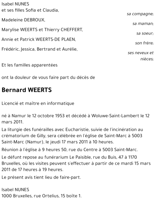 Bernard WEERTS