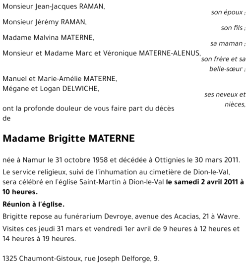 Brigitte MATERNE