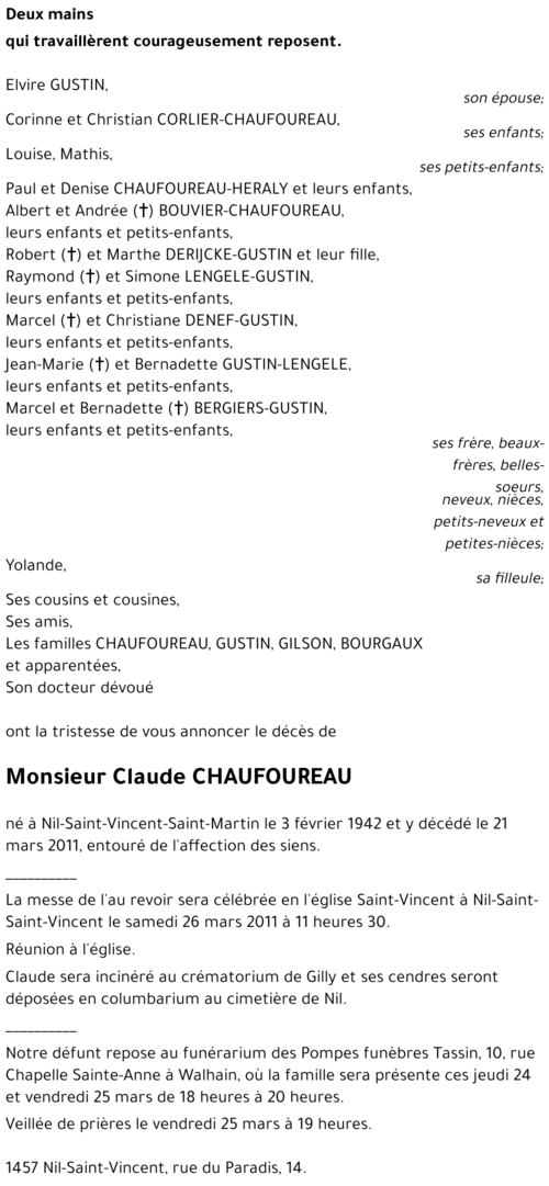 Claude CHAUFOUREAU