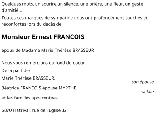 Ernest FRANCOIS