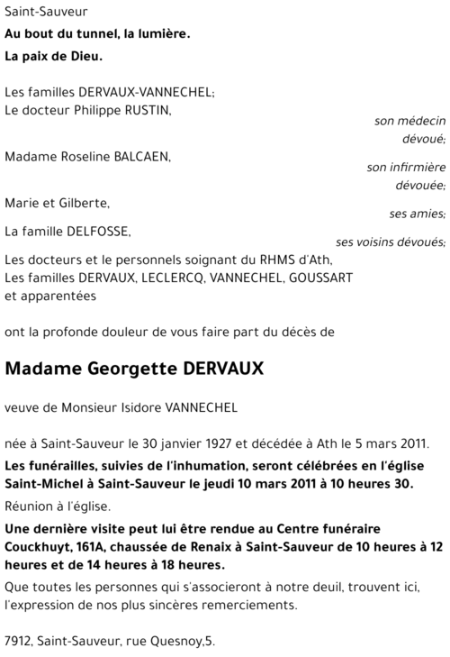 Georgette DERVAUX