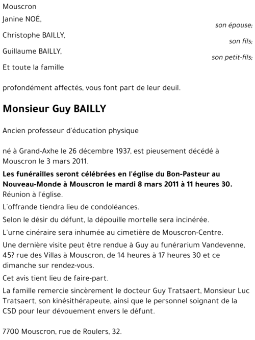 Guy BAILLY