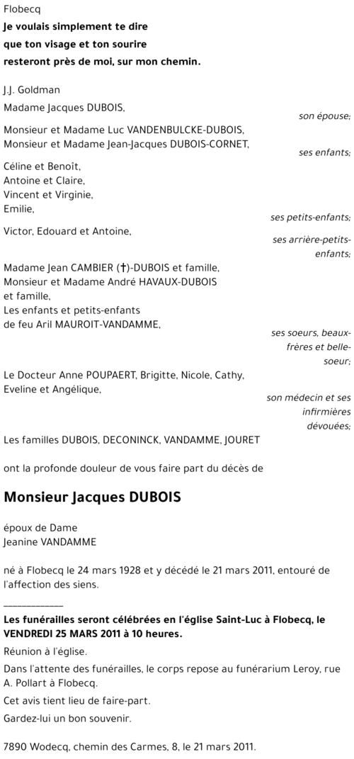 Jacques DUBOIS