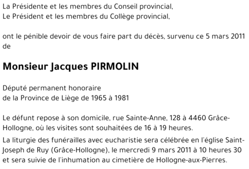 Jacques PIRMOLIN