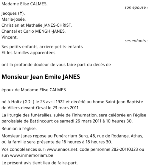 Jean Emile JANES