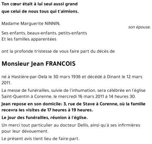 Jean FRANCOIS