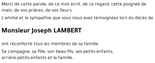 Joseph LAMBERT
