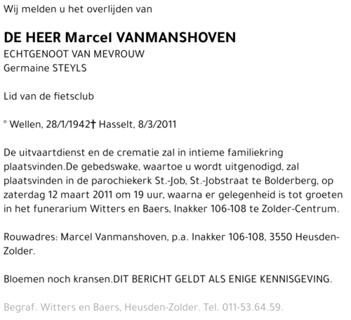 Marcel Vanmanshoven