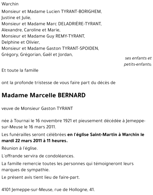 Marcelle BERNARD