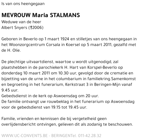 Maria Stalmans