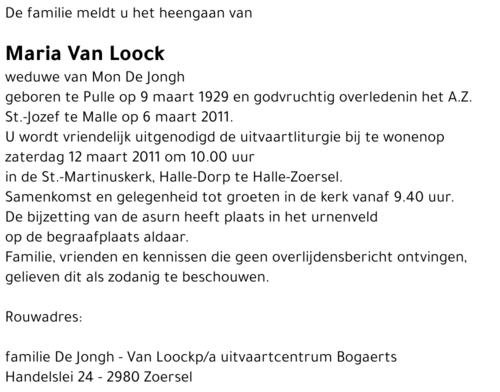 Maria Van Loock