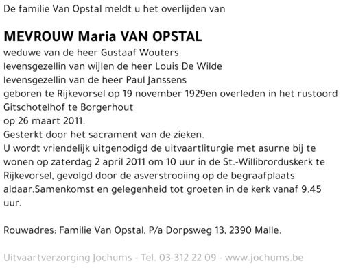 Maria Van Opstal