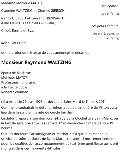 Raymond WALTZING