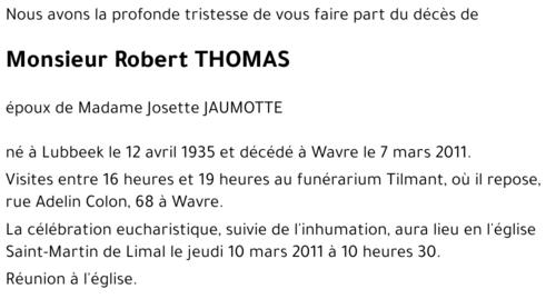 Robert THOMAS